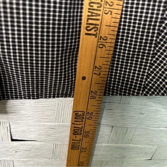 LANE BRYANT Black & white Button Down Blouse plaid business, casual, plus size - Picture 5 of 7